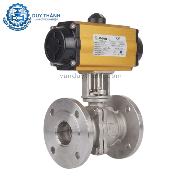 Van Bi 2PC Inox 304 Nối Bích Khí Nén 