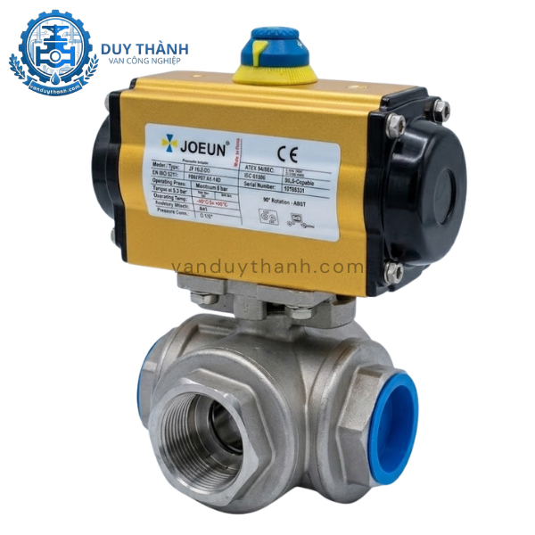 Van Bi Inox 3 Ngả Đóng Mở Khí Nén
