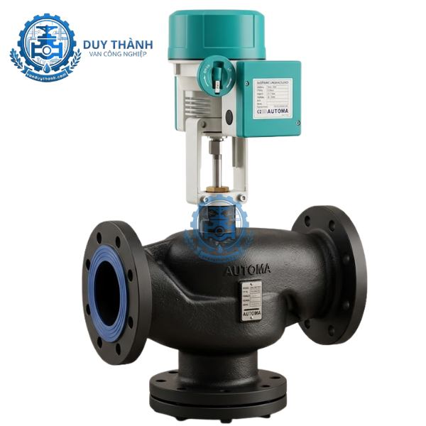 Van Cầu Gang Mặt Bích Điều Khiển Điện On, Off