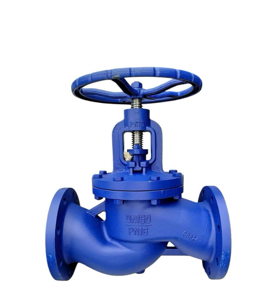 VAN CẦU HƠI GANG DN25 MẶT BÍCH PN16