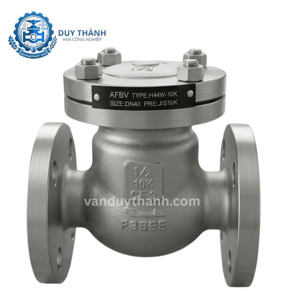 Van Một Chiều Lá Lật Inox 304 Mặt Bích Inox Jis 10k Afbv