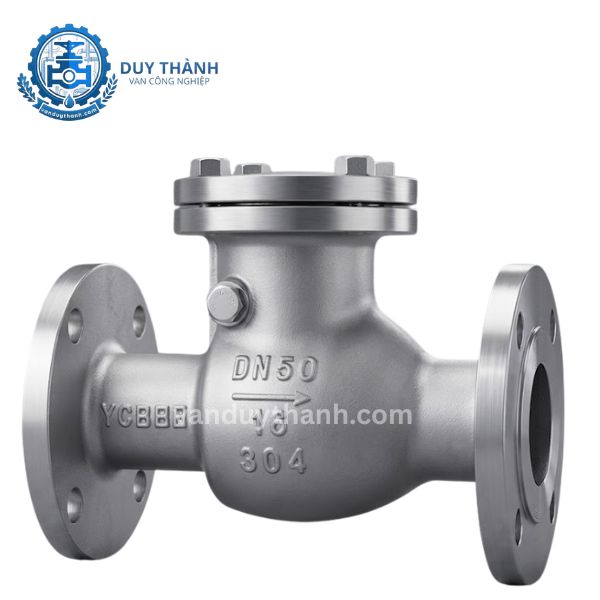 Van Một Chiều Lá Lật Inox 304 Mặt Bích Pn16 Afbv