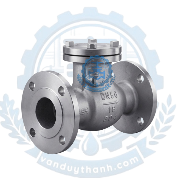 Van Một Chiều Lá Lật Inox 304 Mặt Bích Pn16 Afbv
