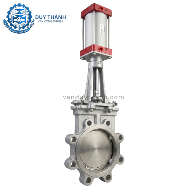 Van Xẻng Van Dao Inox 304 Mặt Bích PN16 Điều Khiển Khí Nén