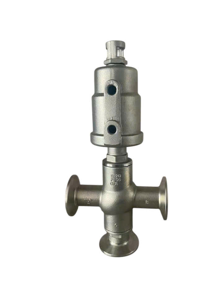 VAN XIÊN 3 NGÃ INOX 304 NỐI CLAMP KHÍ NÉN