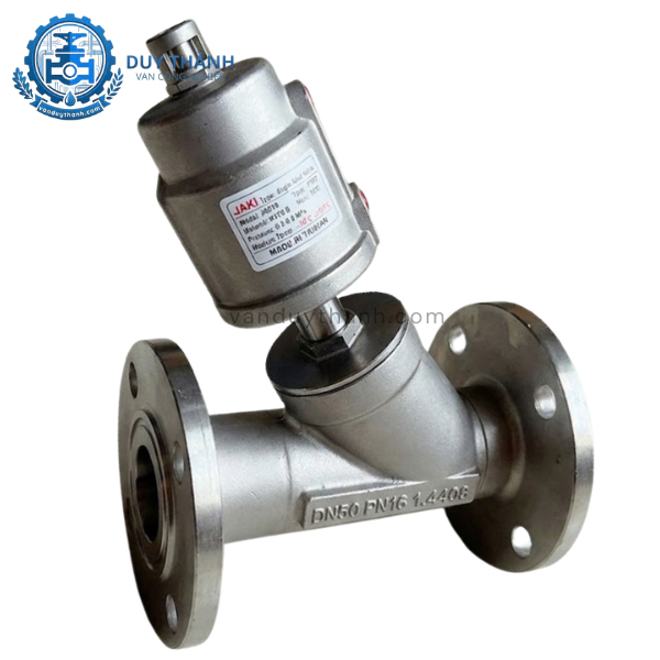 Van Xiên Mặt Bích Inox 304 DN100 Khí Nén Jaki Jn070b