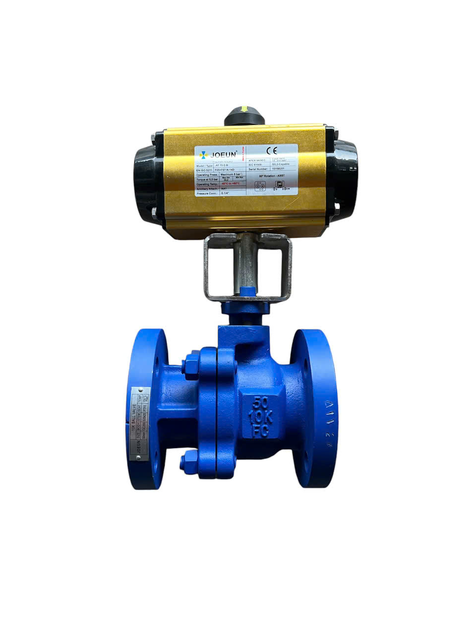 Van bi gang mặt bích khí nén 