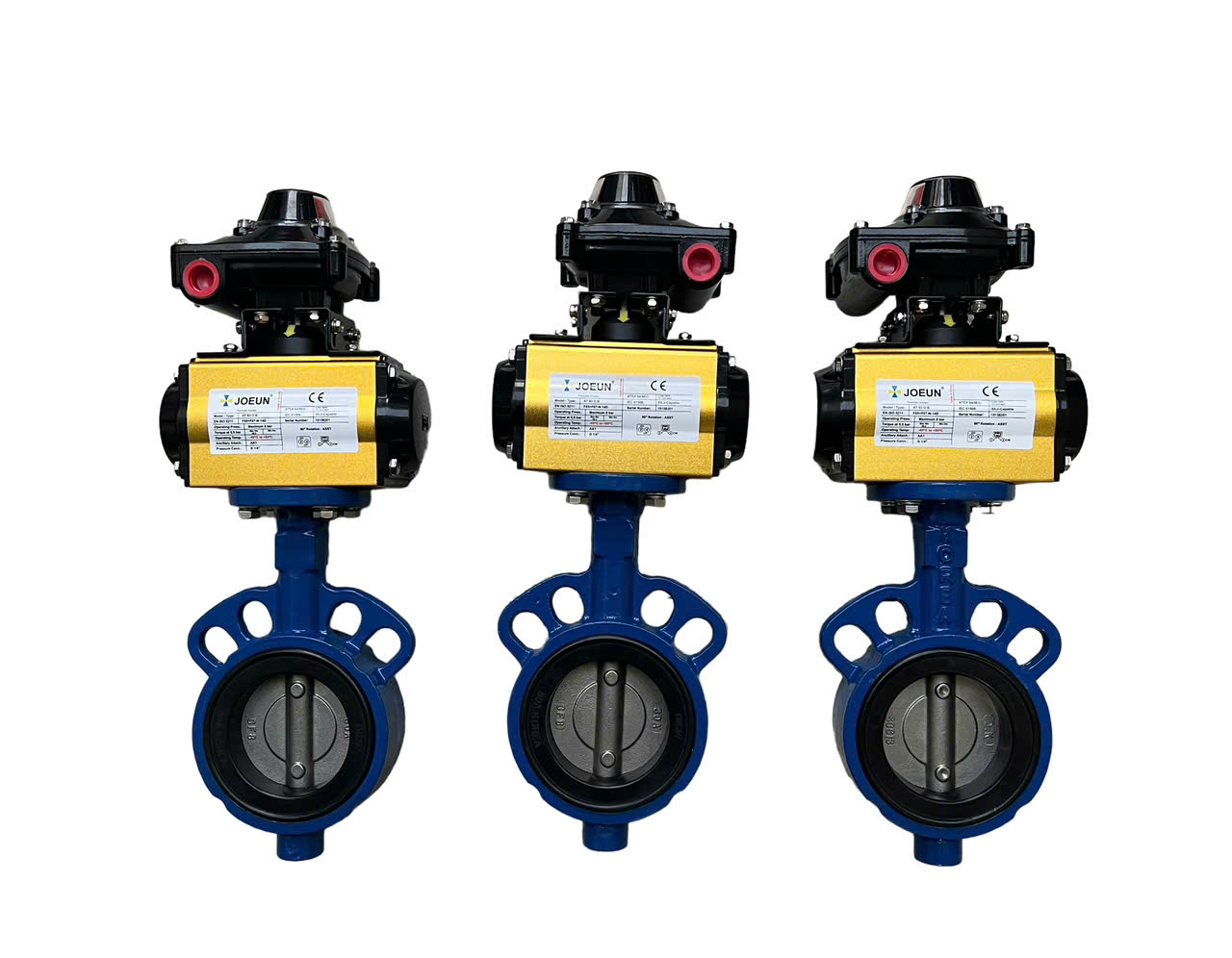 VAN BƯỚM GANG CÁNH INOX 304 ĐIỀU KHIỂN KHÍ NÉN ON-OFF JOEUN