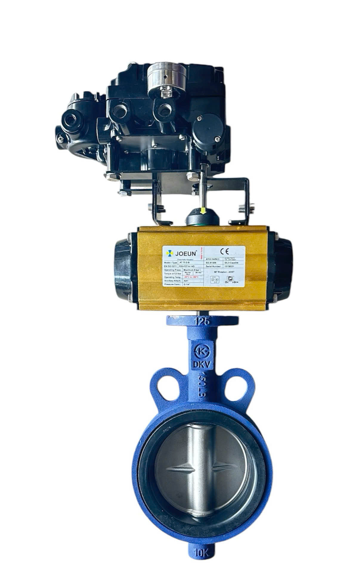 VAN BƯỚM GANG ĐIỀU KHIỂN KHÍ NÉN TUYẾN TÍNH 4-20mA JOEUN