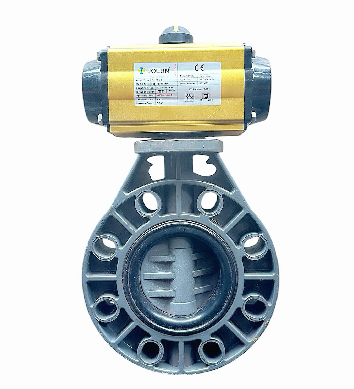 VAN BƯỚM NHỰA UPVC ĐIỀU KHIỂN KHÍ NÉN ON-OFF JOEUN